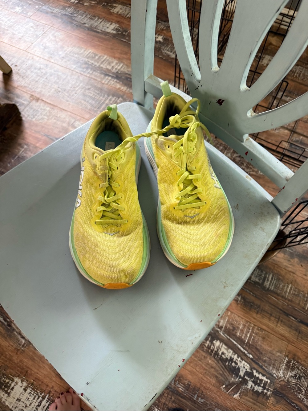 Hoka Women's Neon Yellow Athletic Running Shoes